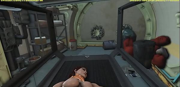  Female shepard fucked hard by a hgue cock guy 3D Animation
